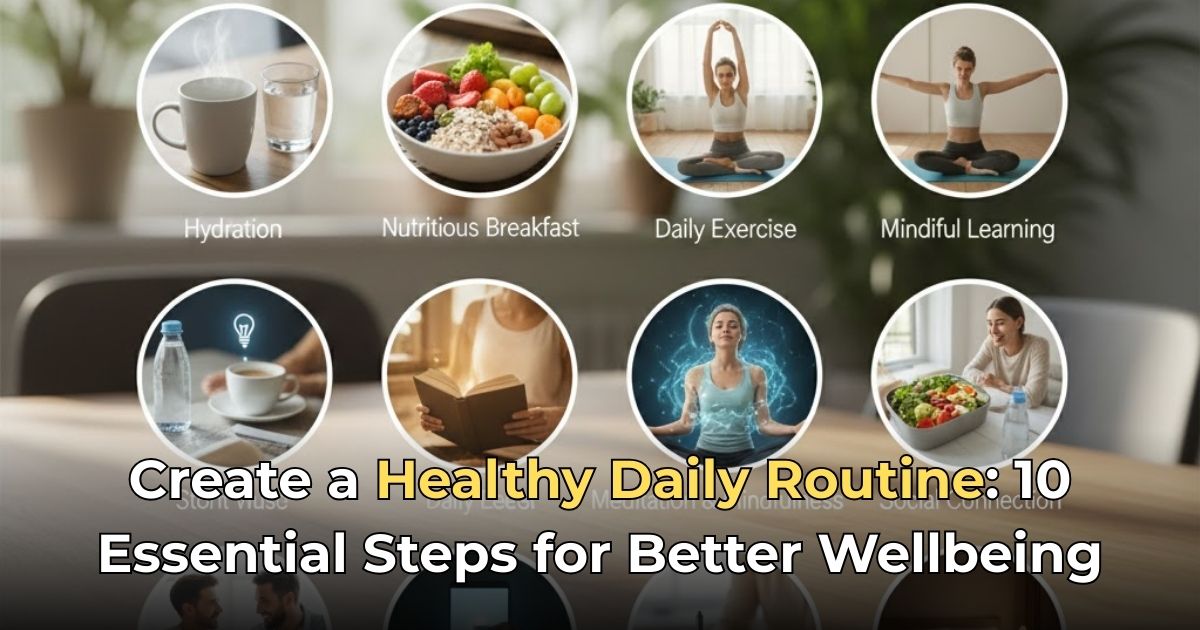 Create a Healthy Daily Routine: 10 Essential Steps for Better Wellbeing